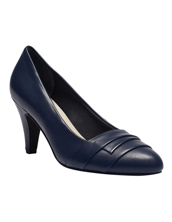 Matilda Navy Glove Heeled Shoes 2 Matilda Navy Glove Heeled Shoes - Image 2