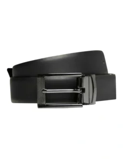Burnished Reversible Prong Black/Brown Belt