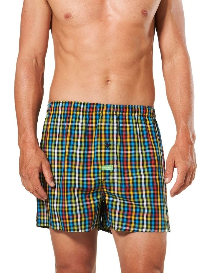 Check Bamboo Blend Printed Woven Boxer Multi 4 Check Bamboo Blend Printed Woven Boxer Multi - Image 4