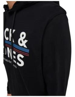 Jack & Jones Ron Jersey Loungewear Hoodie In Black -Myer Clothing Shop 898916230 5 720x928