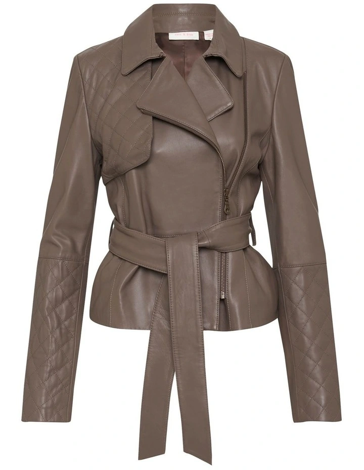 Voyager Wrap Style Leather Jacket Smog 7 Voyager Wrap Style Leather Jacket Smog - Image 7