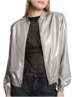 Stolen Reflection Liquid Metal Look Jacket Silver Foil -Myer Clothing Shop 898969870 5 720x928
