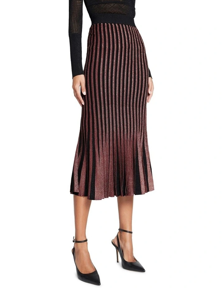 Cosmic Tempo Fit And Flare Skirt Black/Gold 4 Cosmic Tempo Fit And Flare Skirt Black/Gold - Image 4
