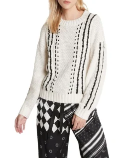 Bad Habits Relaxed Fit Jumper Black/Ivory -Myer Clothing Shop 898998130 4 720x928