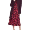 Madison Felted Wool Coat Aubergine
