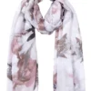 Floral Print Scarf In Blush