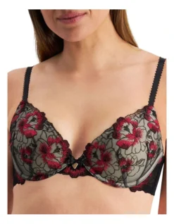 Elodie Level 1 Push Up Red Floral Bra