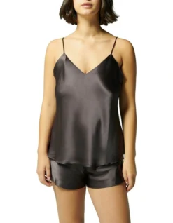 Simone Perele Dream Silk Night Short Charcoal -Myer Clothing Shop 899454430 3 720x928