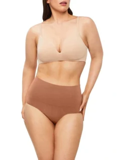 Bamboo Essentials Waisted Brief In Cocoa