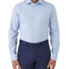Cambridge Modern Fit Carlton Oxford Weave Long Sleeve Shirt Blue