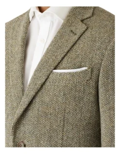 Cambridge Modern Fit Harris Tweed Signature Sports Jacket Khaki -Myer Clothing Shop 900846010 4 720x928
