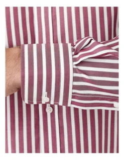 Tailored Fit Striped Giorgio Shirt Claret 7 Tailored Fit Striped Giorgio Shirt Claret -Myer Clothing Shop 901257580 901244620 4 720x928