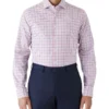 Tailored Fit Marcell Check Long Sleeve Shirt Pink