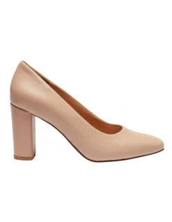 Amber Heeled Shoes In Blush Leather