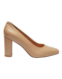 Amber Heeled Shoes In Nude Leather