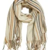 Oxford Winona Chocolate Stripe Blanket Scarf