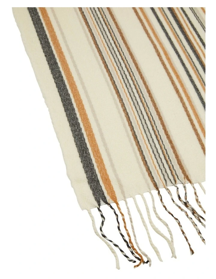 Oxford Winona Chocolate Stripe Blanket Scarf 2 Oxford Winona Chocolate Stripe Blanket Scarf - Image 2