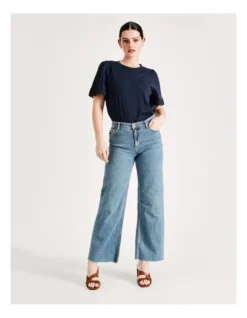 Vero Moda Nanett Short Sleeve Top In Navy Blazer -Myer Clothing Shop 903401560 3 720x928