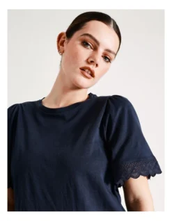 Vero Moda Nanett Short Sleeve Top In Navy Blazer -Myer Clothing Shop 903401560 5 720x928