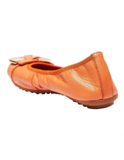 Pentagon Flat Shoes In Orange Leather -Myer Clothing Shop 903612340 6 720x928