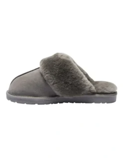 Peggy Grey Suede Slippers -Myer Clothing Shop 903719350 3 720x928