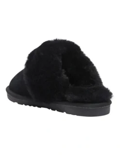 Peggy Black Suede Slippers -Myer Clothing Shop 903720070 6 720x928