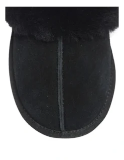 Peggy Black Suede Slippers -Myer Clothing Shop 903720070 7 720x928