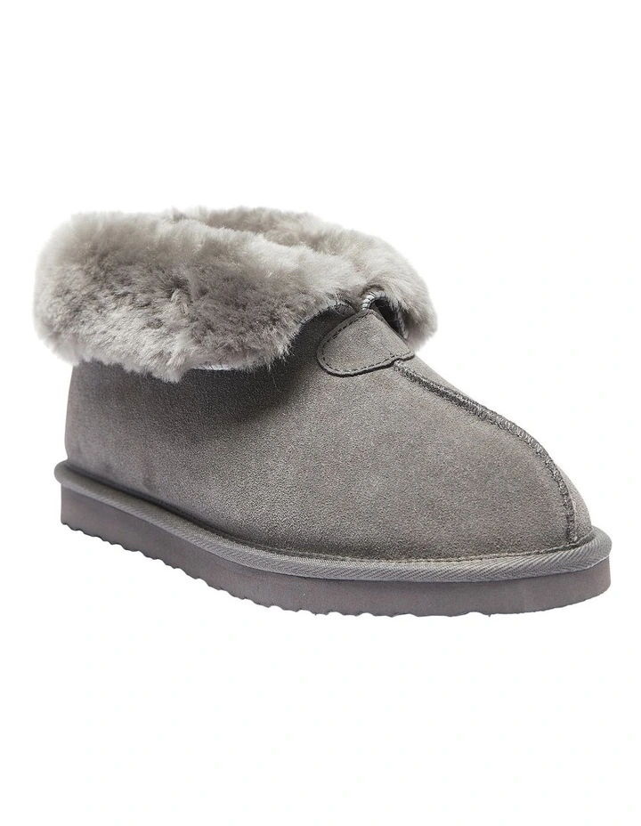 Pixie Grey Suede Slippers 2 Pixie Grey Suede Slippers - Image 2