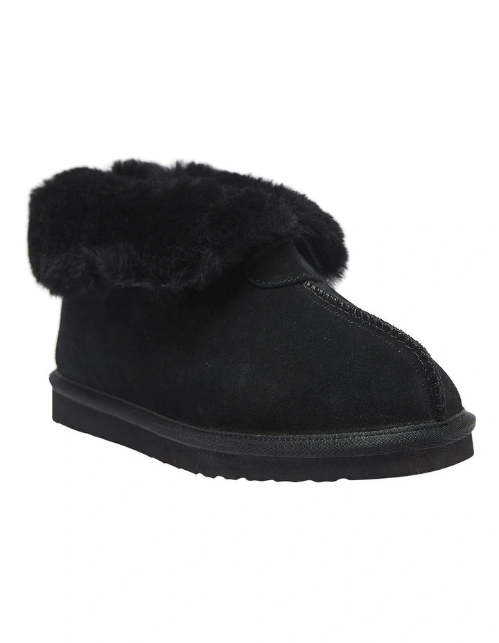 Pixie Black Suede Slippers 2 Pixie Black Suede Slippers - Image 2