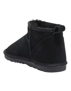 Pillow Black Suede Slippers -Myer Clothing Shop 903823930 6 720x928