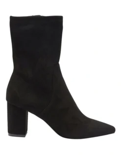 Karly Black Stretch Suede Boots