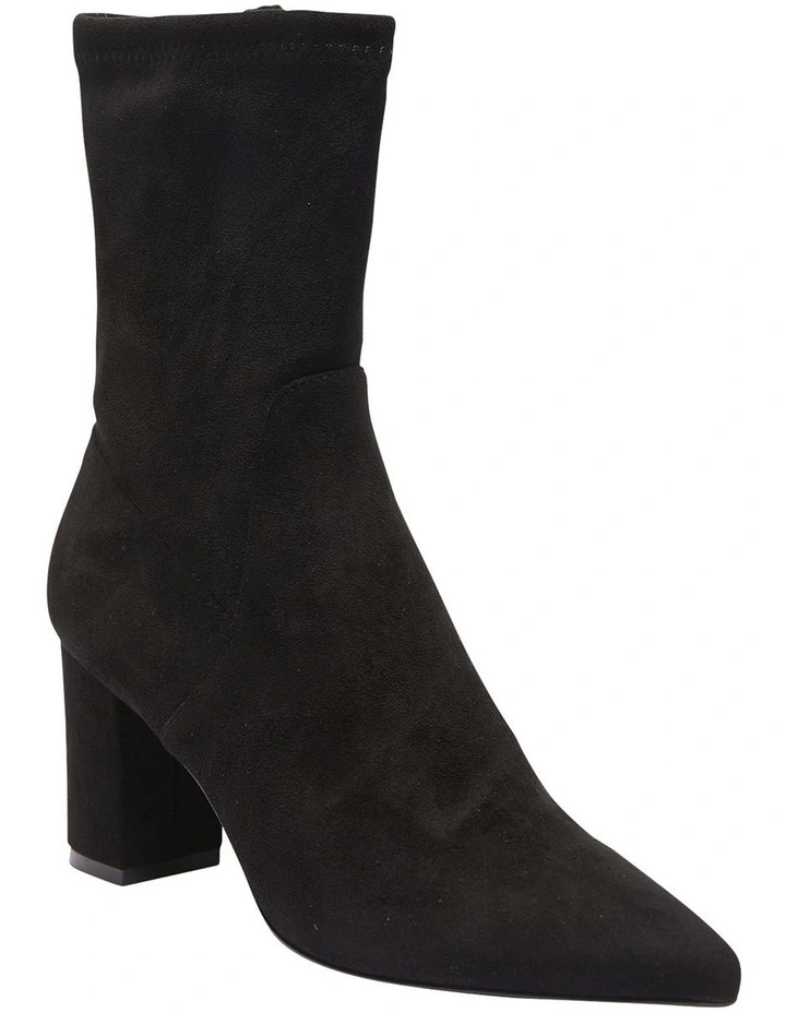 Karly Black Stretch Suede Boots 2 Karly Black Stretch Suede Boots - Image 2