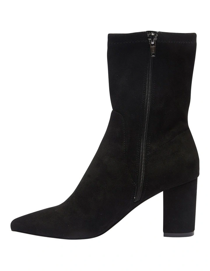Karly Black Stretch Suede Boots 3 Karly Black Stretch Suede Boots - Image 3