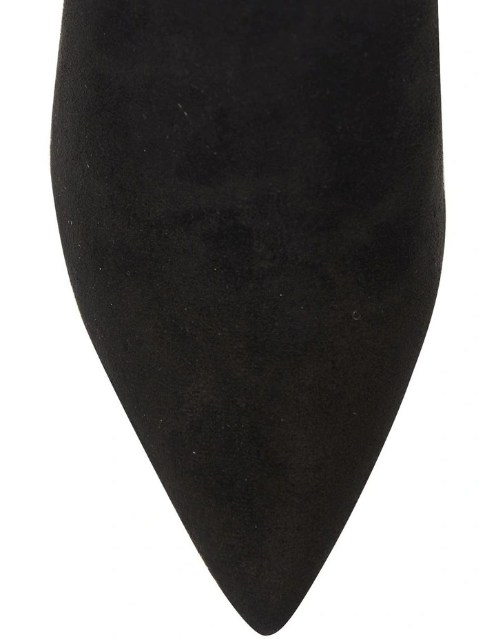 Karly Black Stretch Suede Boots 7 Karly Black Stretch Suede Boots - Image 7