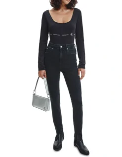 Calvin Klein Jeans High Rise Skinny Jean Black 8 Calvin Klein Jeans High Rise Skinny Jean Black -Myer Clothing Shop 903956950 4 720x928