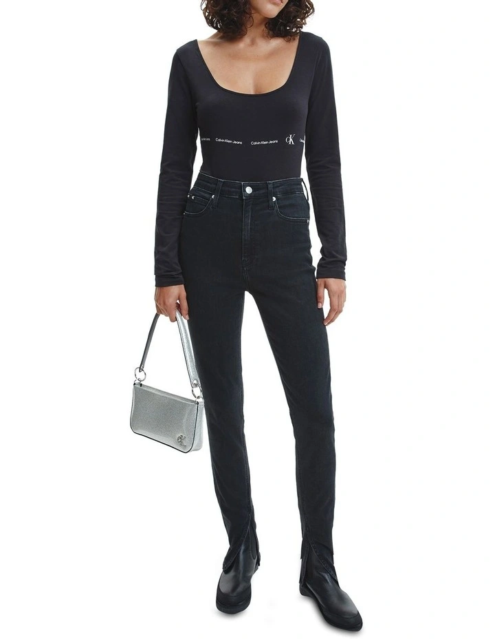 Calvin Klein Jeans High Rise Skinny Jean Black 4 Calvin Klein Jeans High Rise Skinny Jean Black - Image 4