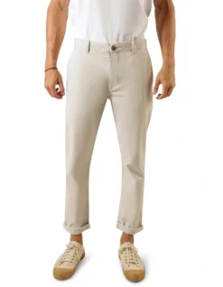 Ellis Slim Fit Chino Pant Ecru