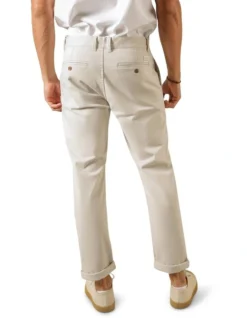 Ellis Slim Fit Chino Pant Ecru -Myer Clothing Shop 904758400 4 720x928