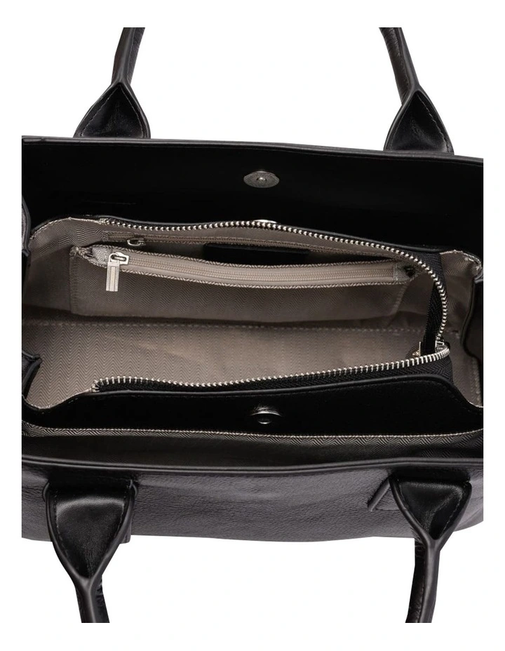 Harper Leather Black Tote Bag 5 Harper Leather Black Tote Bag - Image 5