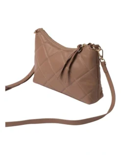 Dina Quilted Chain Crossbody Bag In Tan -Myer Clothing Shop 905074480 5 1 720x928
