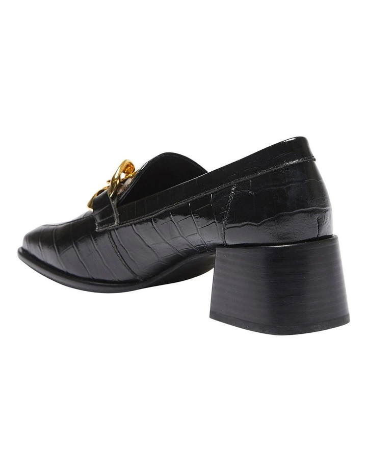 Fancy Black Croc Heeled Shoes 6 Fancy Black Croc Heeled Shoes - Image 6