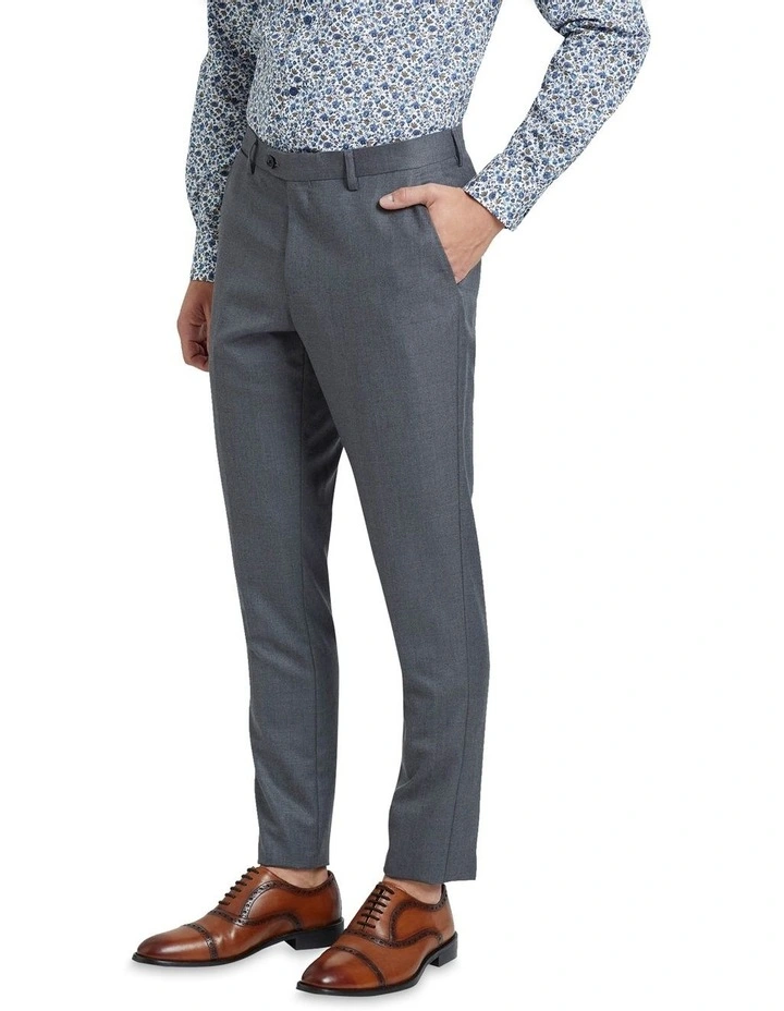 Oxford Byron Wool Stretch Suit Trousers In Grey 2 Oxford Byron Wool Stretch Suit Trousers In Grey - Image 2
