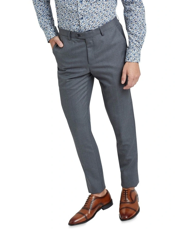 Oxford Byron Wool Stretch Suit Trousers In Grey 4 Oxford Byron Wool Stretch Suit Trousers In Grey - Image 4