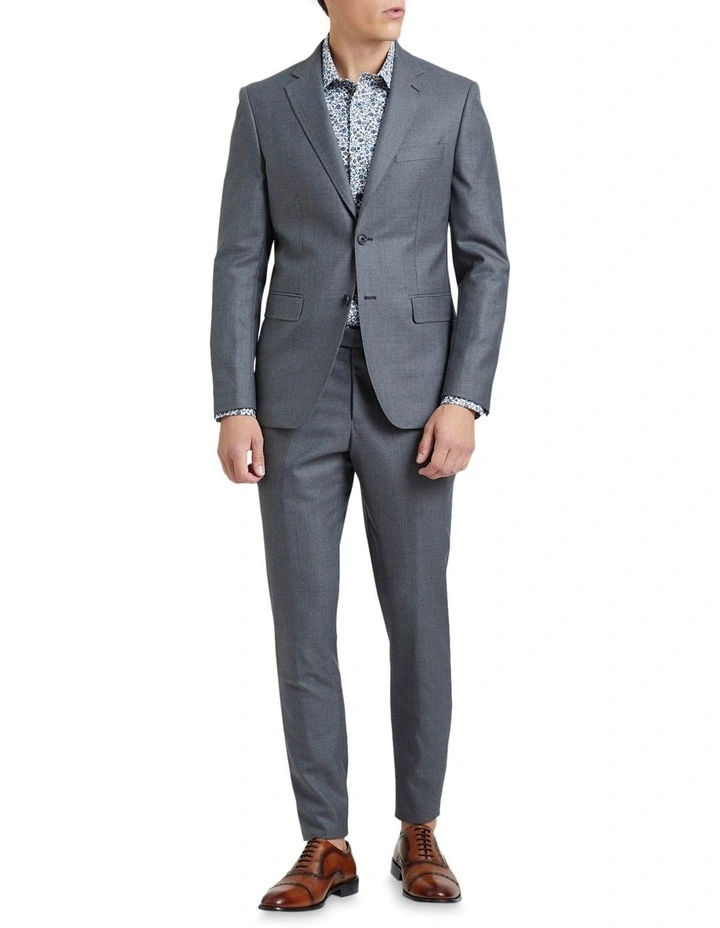 Oxford Byron Wool Stretch Suit Trousers In Grey 5 Oxford Byron Wool Stretch Suit Trousers In Grey - Image 5