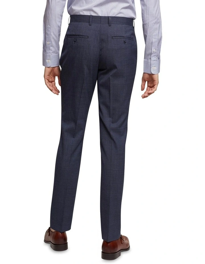 Oxford Hopkins Wool Stretch Check Trousers In Navy 3 Oxford Hopkins Wool Stretch Check Trousers In Navy - Image 3