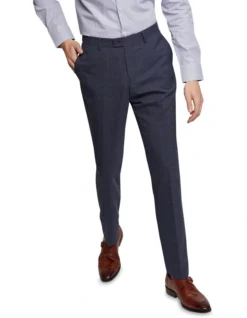 Oxford Hopkins Wool Stretch Check Trousers In Navy 9 Oxford Hopkins Wool Stretch Check Trousers In Navy -Myer Clothing Shop 905316040 4 720x928