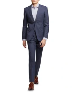 Oxford Hopkins Wool Stretch Check Trousers In Navy 10 Oxford Hopkins Wool Stretch Check Trousers In Navy -Myer Clothing Shop 905316040 5 720x928