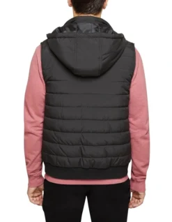 Oxford Jack Eco Filling Puffa Vest With Hood Black -Myer Clothing Shop 905316670 3 720x928