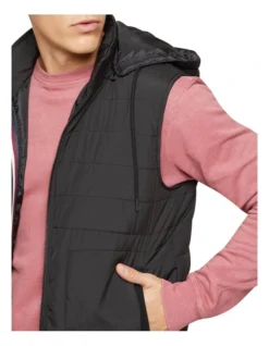 Oxford Jack Eco Filling Puffa Vest With Hood Black -Myer Clothing Shop 905316670 4 720x928