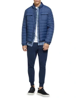 Oxford Marcus Pocket Front Eco Puffa Jacket Blue